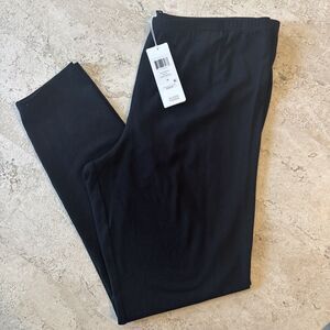Eileen Fisher 1X Black Ankle Legging Signature Viscose Jersey Stretch Pants NWT